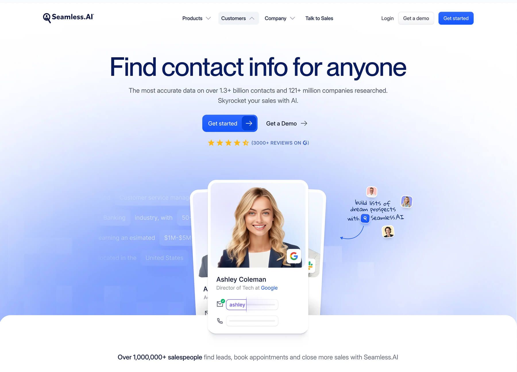 New design: Seamless.AI homepage hero, before and after the redesign