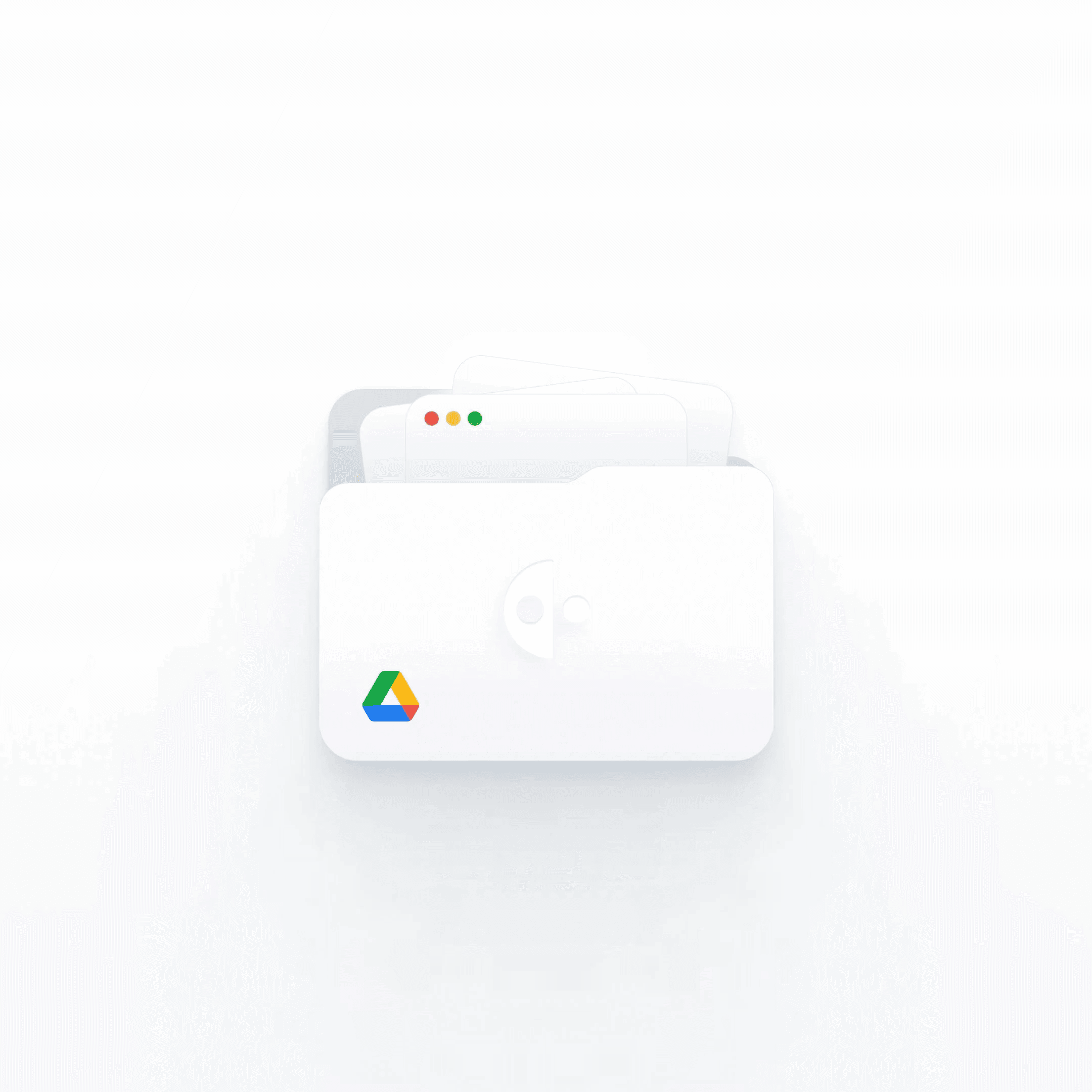 A Google Drive folder icon with the Quotient symbol