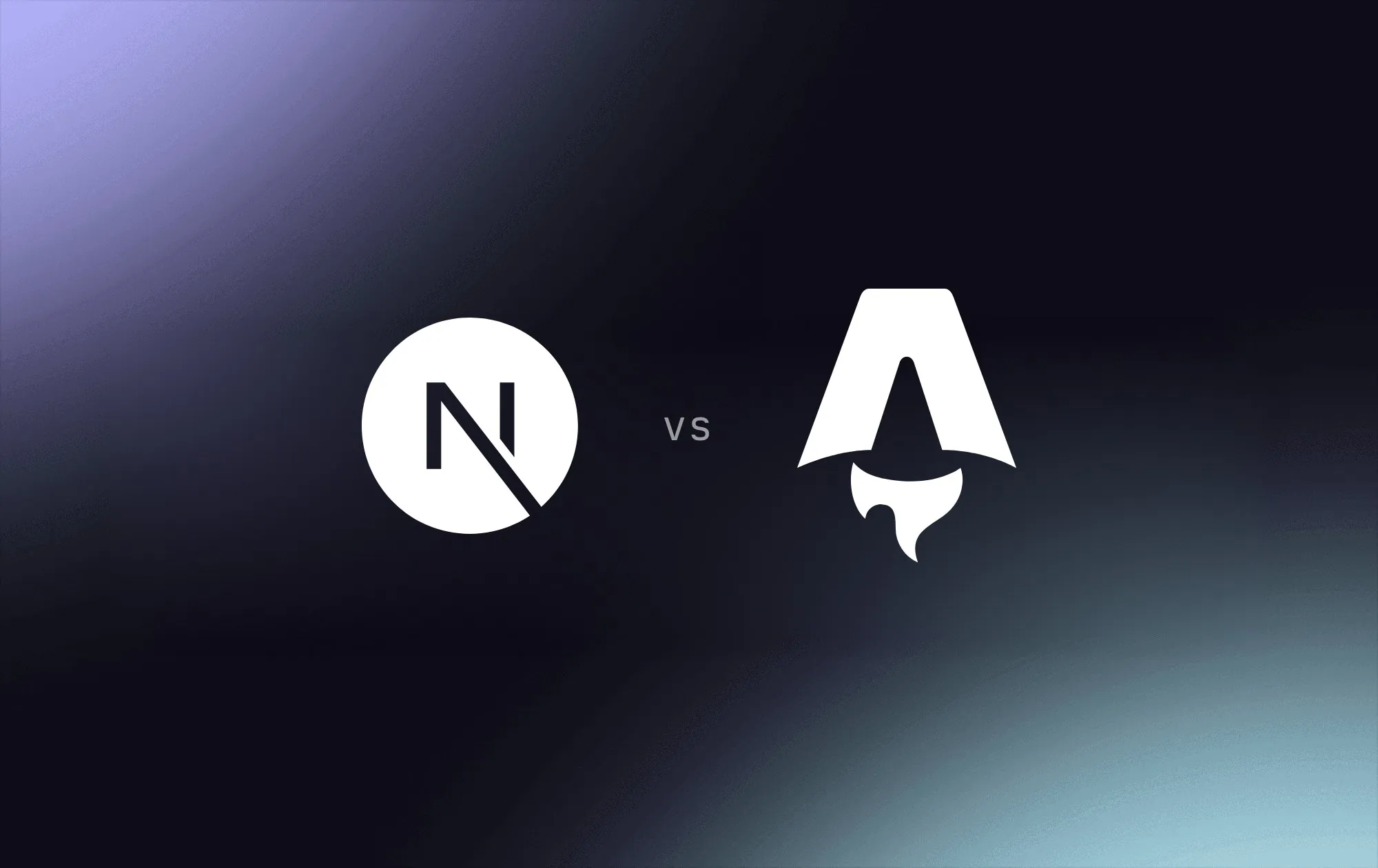 The Next.js and Astro logos side by side