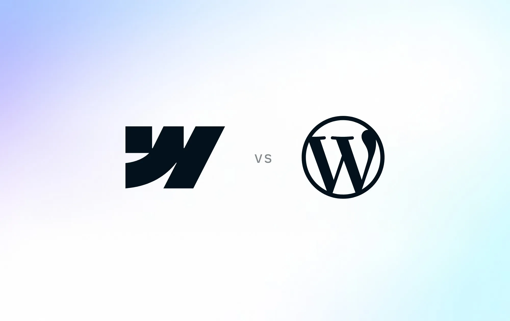 The Webflow and WordPress logos side by side