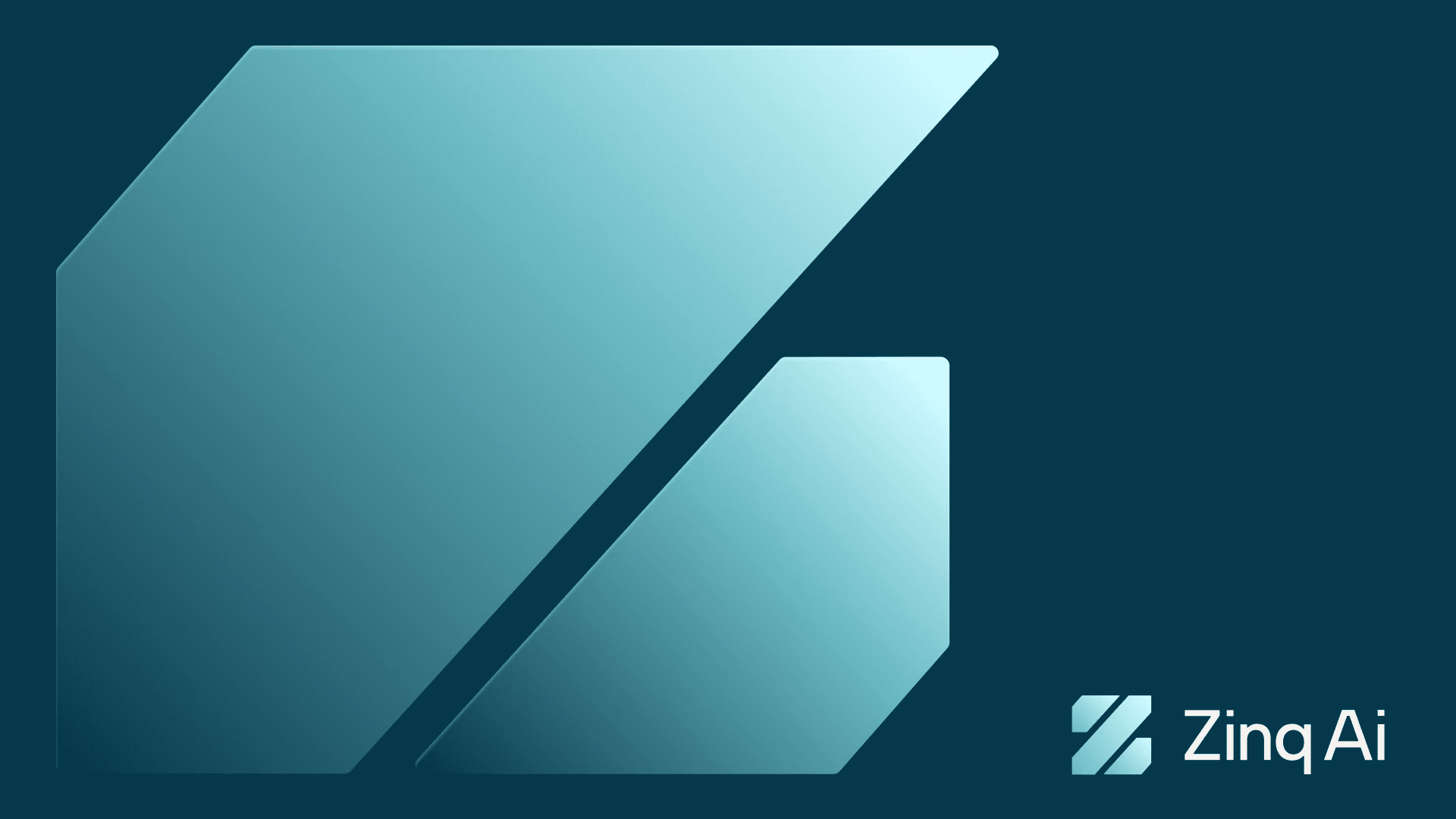 Round 2, version B4: a large cut-out of the Z shape on dark teal with the logo in the corner