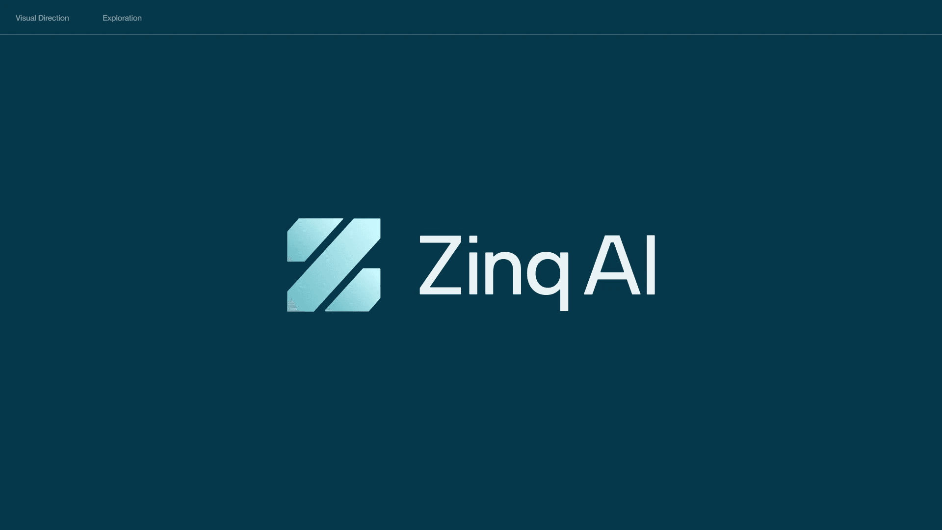 Round 3: the Zinq AI logo in white on a dark teal blue